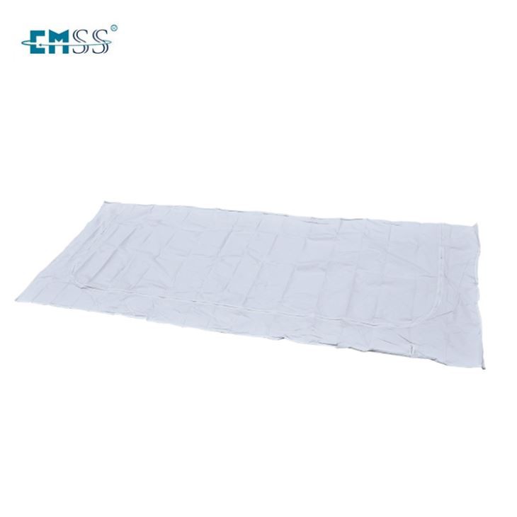 Disposable White PVC Body Bag With Curved Zip